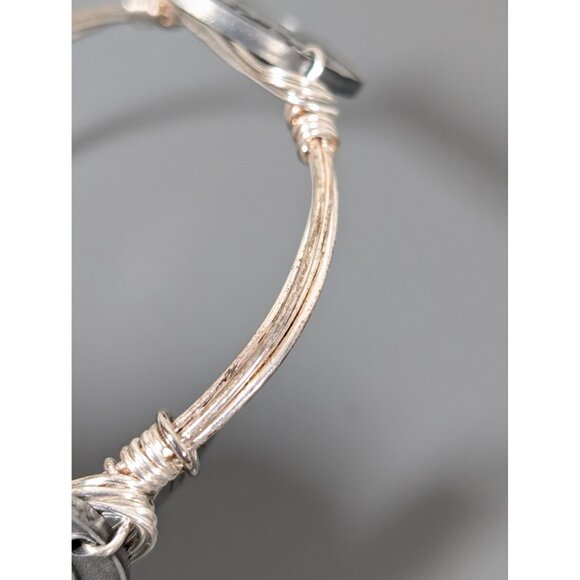 Bourbon and Boweties Horse Equestrian Polo Bangle Bracelet 7.5 in Silver Tone - Picture 10 of 10